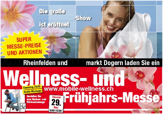 Wellness Messe in Kaufhaus, gratis Massagen für Kunden